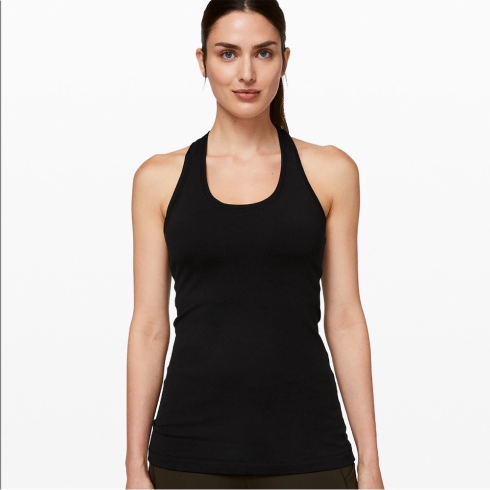 Lululemon Athletica Cool Racerback II Tank in black. Size 4.